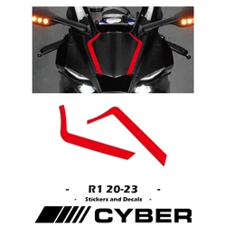 YAMAHA için motosiklet ön Fairing kabuk hattı Sticker çıkartma YZFR1 R1 2020-2023 yeni Sticker çıkartması 2020-2021-2022-2023