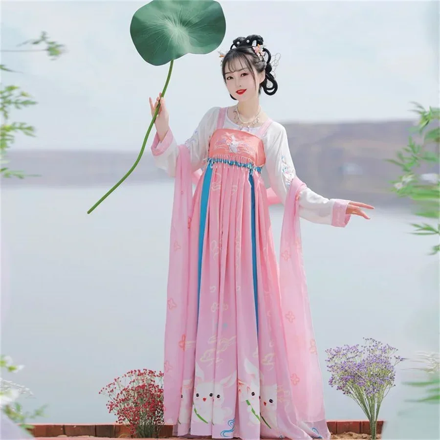 

Ropa china традиционное антигуа для женщин, платье Hanfu de добавок элегантное винтажное, conjunto de dinastía Tang, след праздников