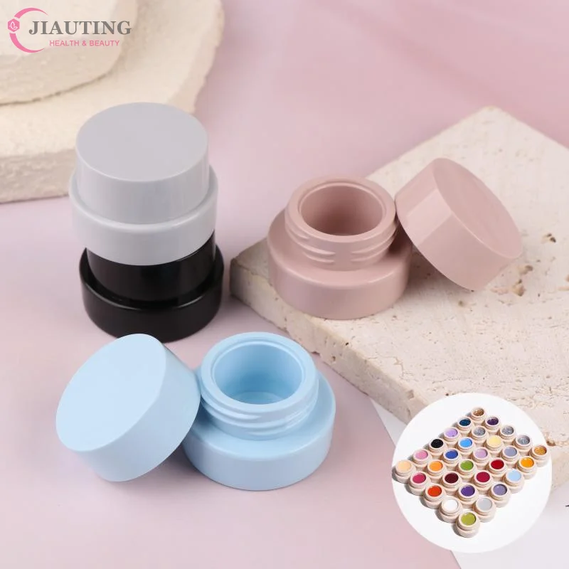 

5g Empty Plastic Nail Art Cosmetic Square Containers Jar Face Cream Pot Nail Gel Powder Box Makeup Lotion Tool Packaging