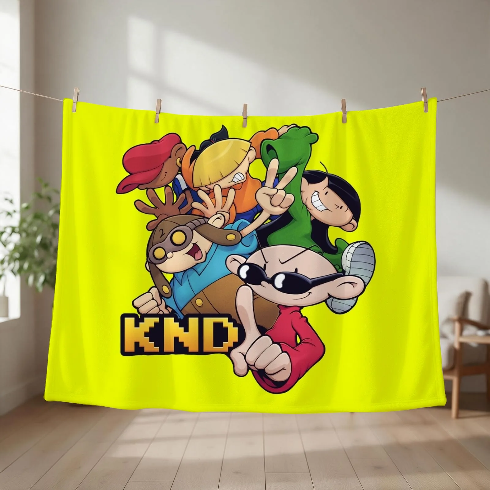 Codename: Kids Next Door: Showing Figures as Sign Throw Blanket Vintage Extra Large Throw Quilt Sofa Quilt Blankets