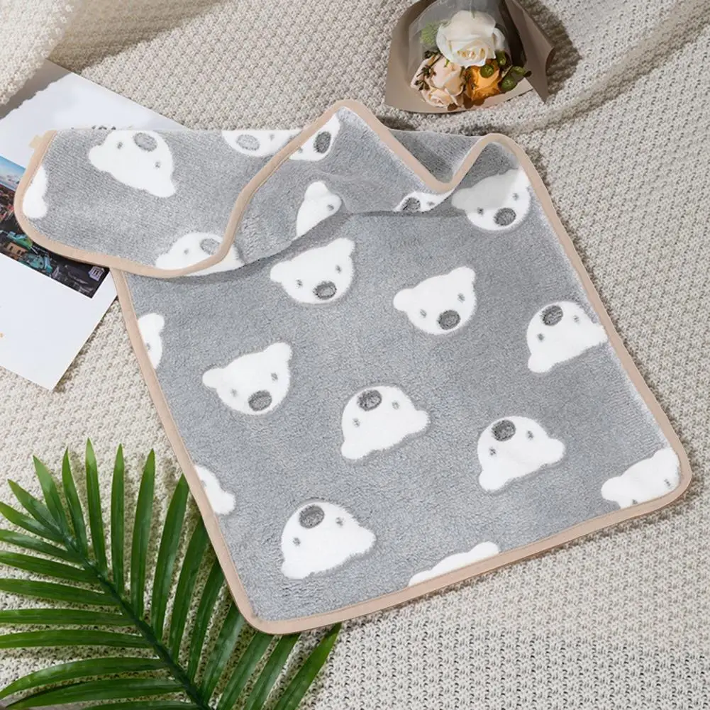 Pet Dog Blanket Soft Fluffy Fleece Sleep Mat Bright Color Washable Non-Fading Winter Warm Puppy Kitten Blanket Puppy Cat Supply