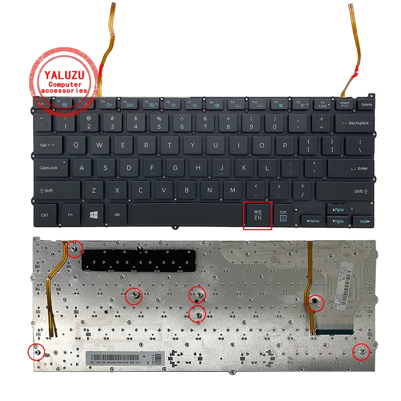 

English For Samsung NP940X3G NP940X3F 940X3G 940X3F US Laptop Keyboard Backlit