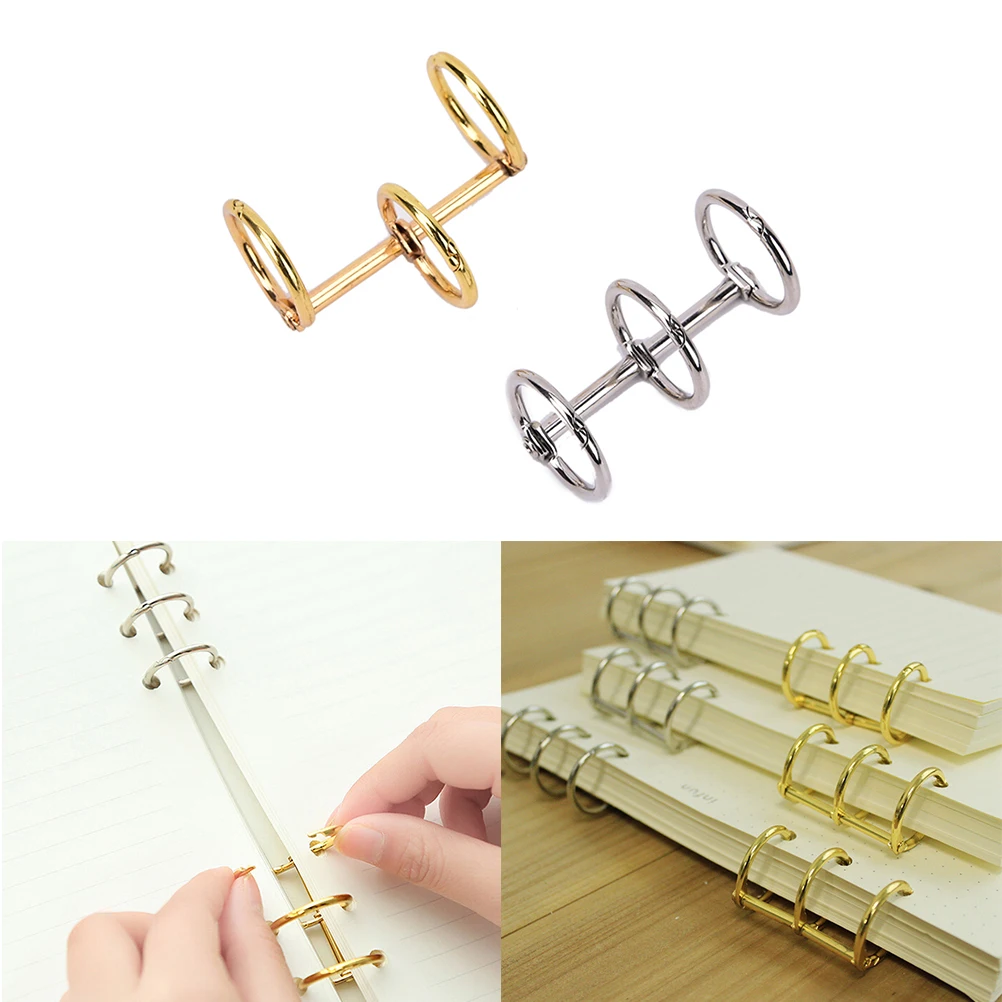 1pc Hot Selling Practical Metal Notebook Loose Leaf Binder Binder Ring Snap Album Split Hinged Keyring