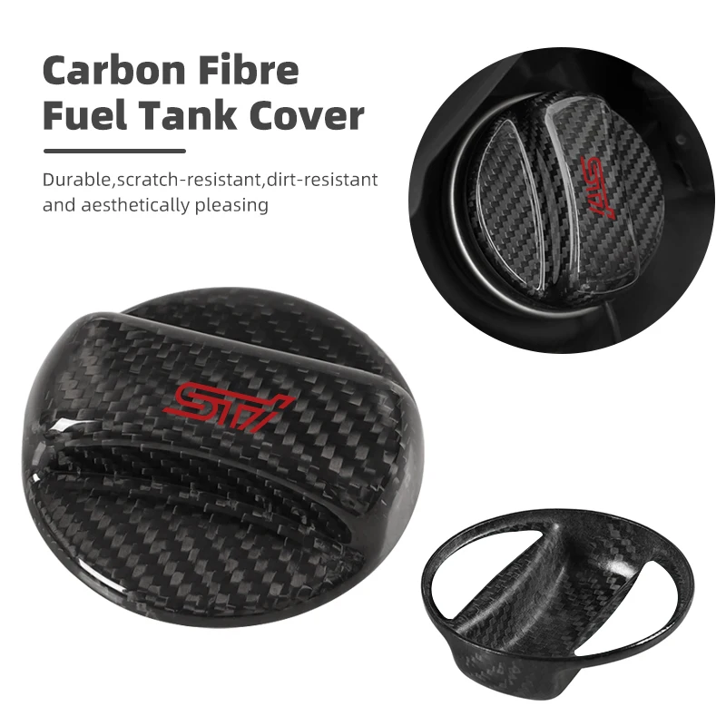 Car Carbon Fibre Fuel Cap 98#95# Decorative Protection Tank Covers For Subaru Impreza Legacy WRX STI BRZ Forester Ascent Levorg