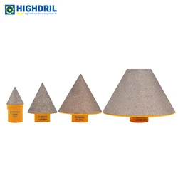 1pc/2pcs Chamfer Milling Bits Diamond Grinding Existing Holes Tile Ceramic Porcelain Chamfering Crown M14/M10/5/8-11 Thread