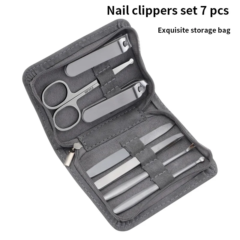 Set di strumenti per Manicure set di manicure professionale per pedicure set di tagliaunghie 7 pezzi di strumenti