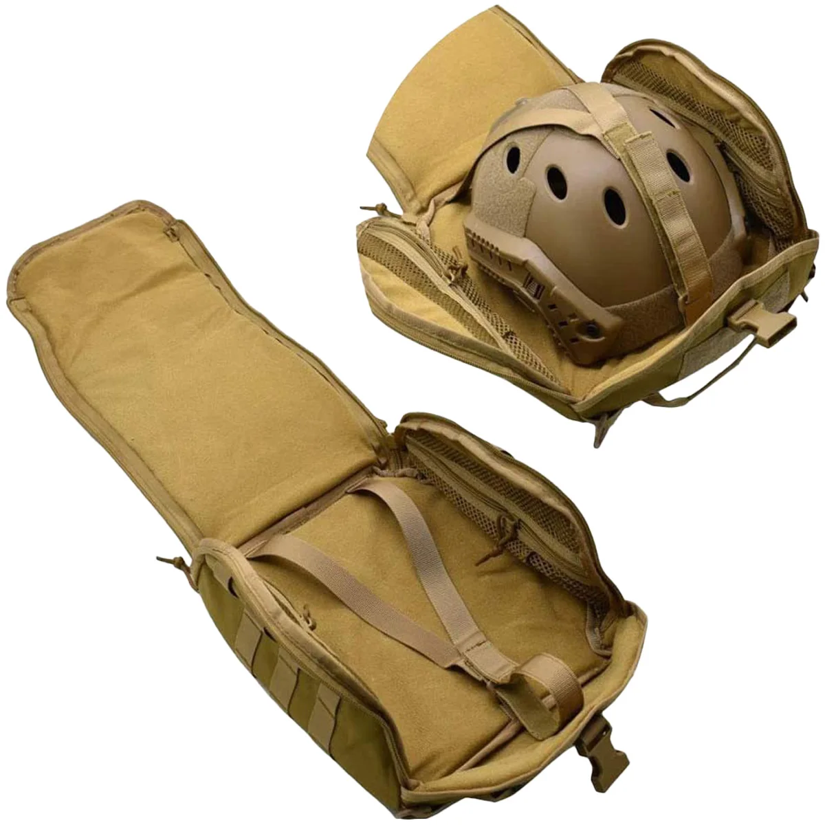Borsa Porta Caschi Grande Capacità | Tessuto Oxford 1000D Impermeabile | Per Caccia E Sport | Cerniere Silenziose E Fibbia Rapida | Grigio