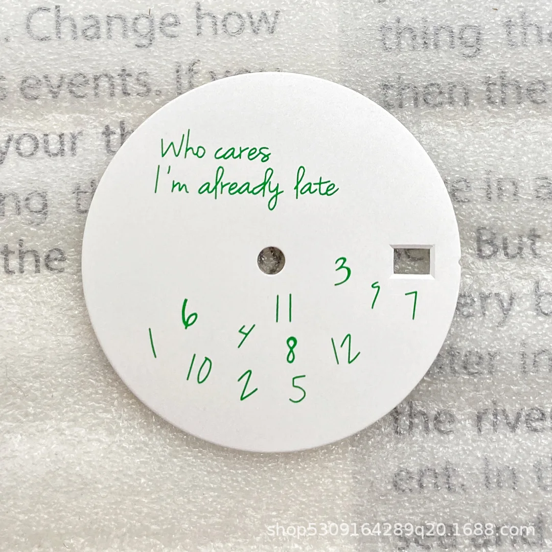 Fai da te Oyster Data Calendario Personaggi Quadrante Nessun puntatore Orologio Accessori di ricambio 28,5 mm adatto per NH35 NH36