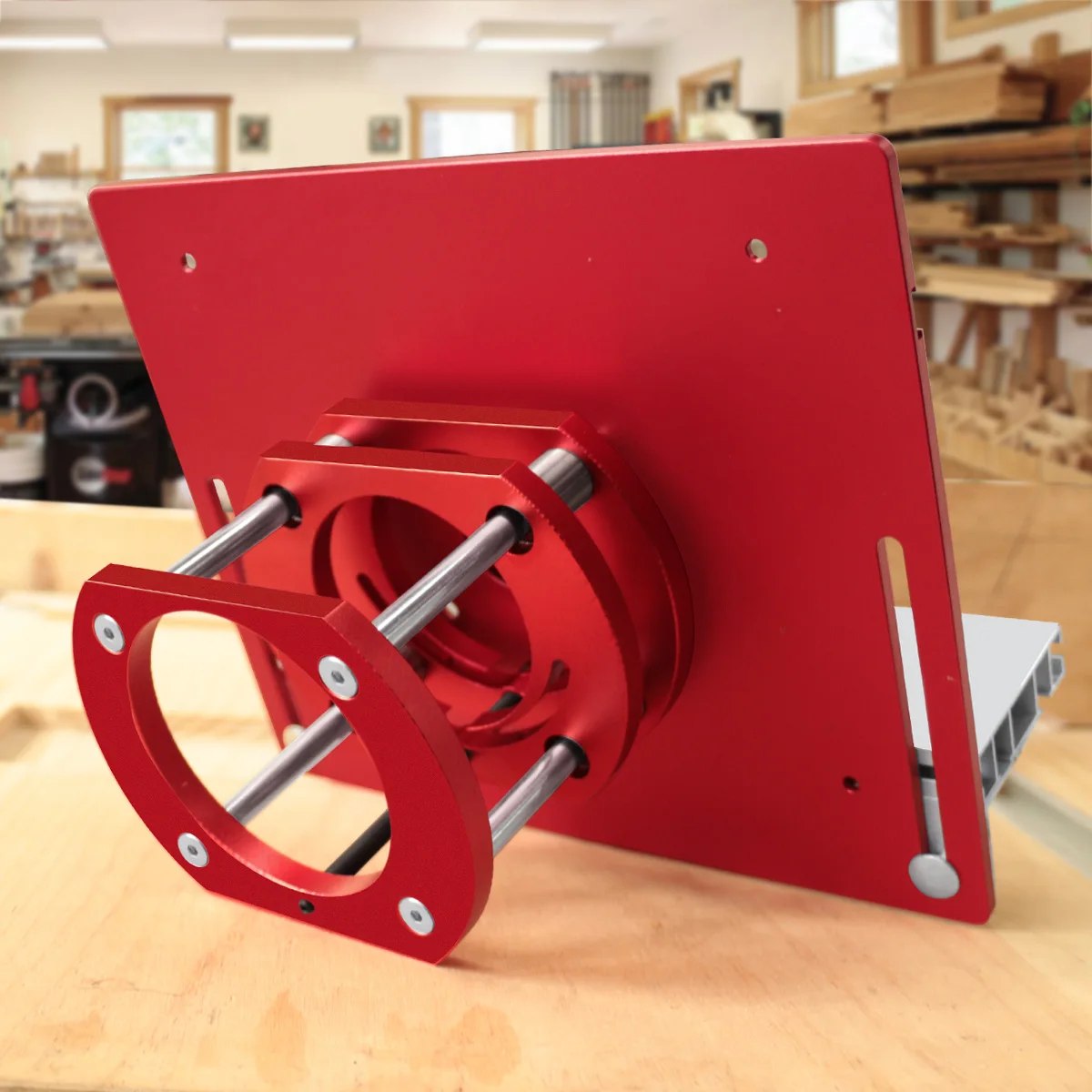 New Router Table Insert Plate with Router Lift Kit ，Woodworking Slotting Trimming Chamfering Carpentry Cutting Accessory view 5