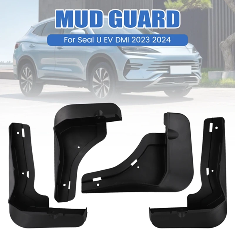 1Set Front Rear Mudflaps Mud Flap Wear-Resistant Splash Fender For BYD Song Plus Champion Edition Seal U EV DMI 2023-24