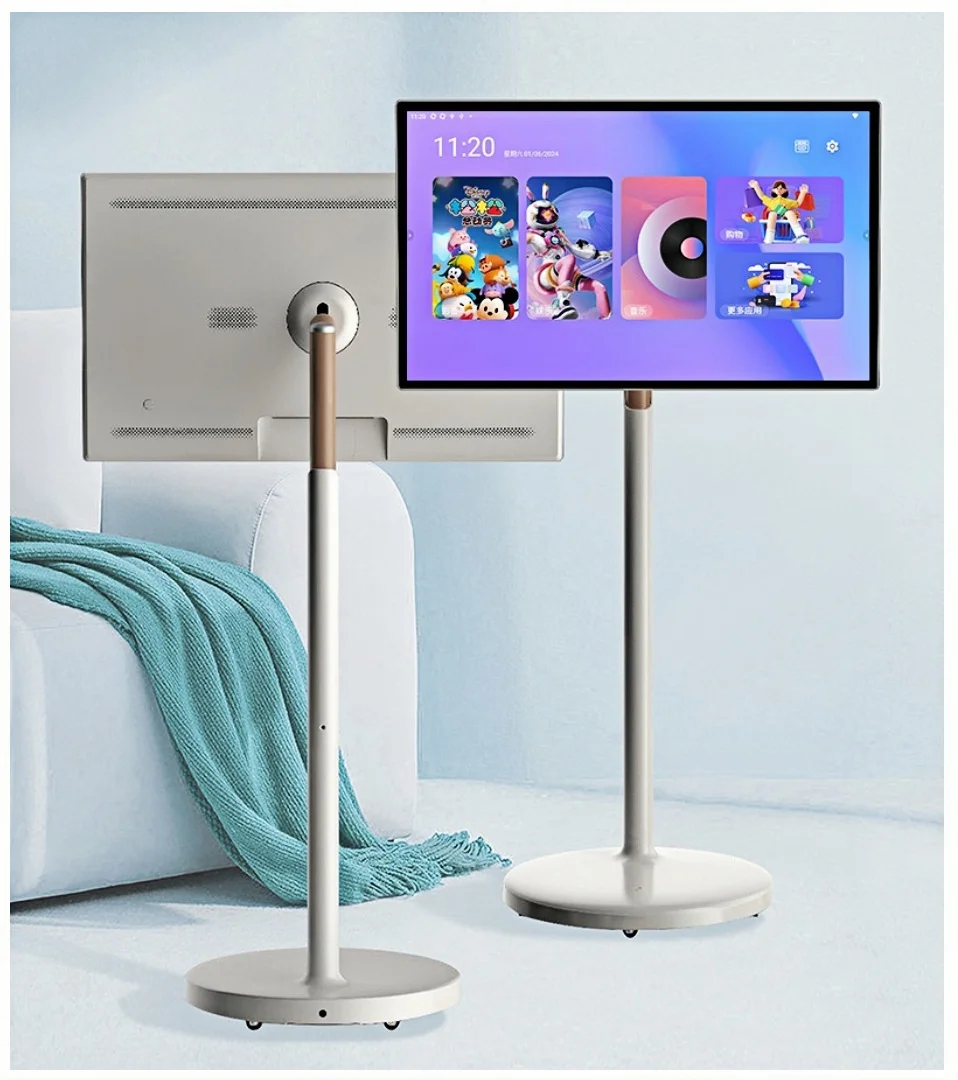 China Factory 21.5 24 27 32 Inch Android Interactive Touch LCD Display With Battery Stand Wireless Smart Touch Portable TV