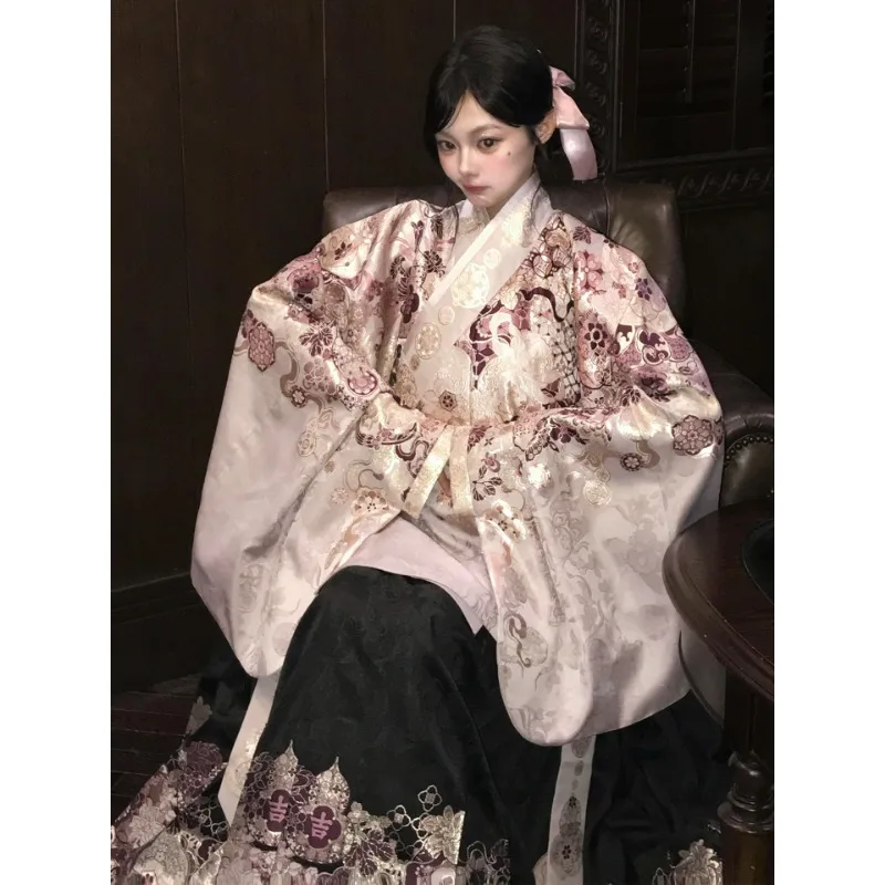 Ming-made heavy industry weaving gold makeup flower collar jacket spring and summer daily wealth set
