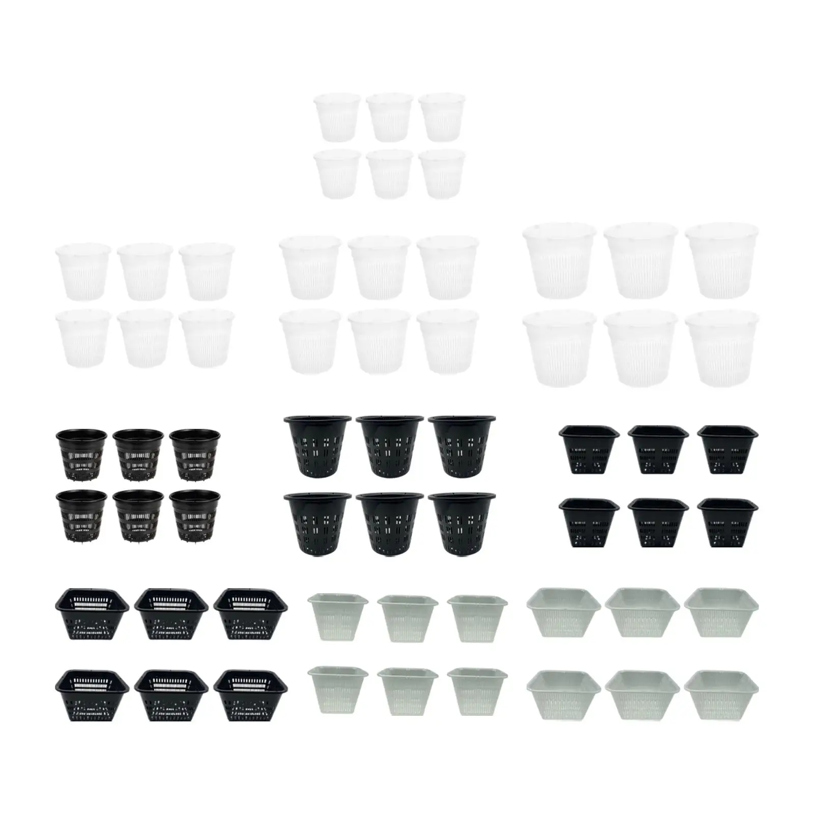 Orchid Pots Root Control Mesh Net Cups Plastic Planter Flower Vase for Outdoor Patio Balcony Home Decor