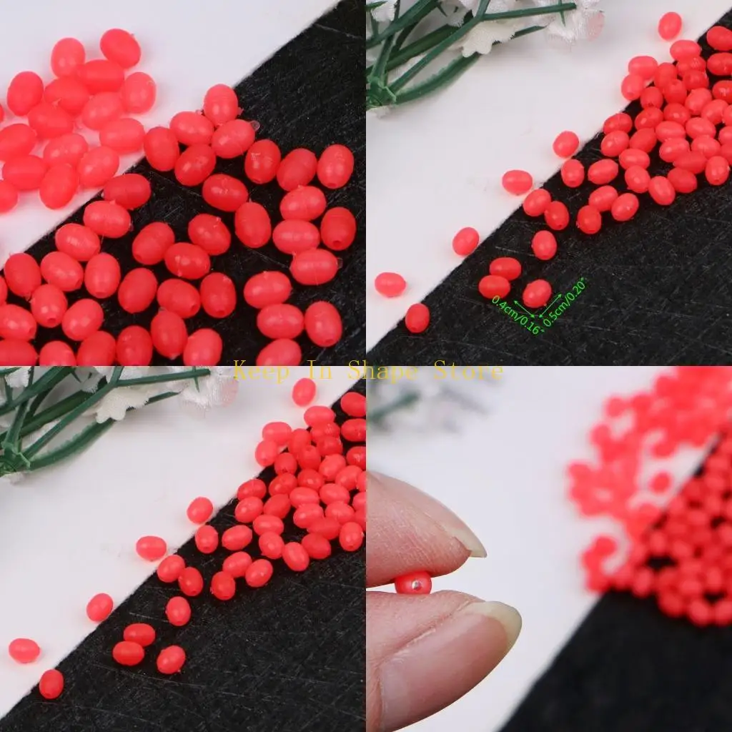 

U1JC 100 шт. овальные светящиеся рыболовные приманки рыболовные бусины морские жесткие плавающие поплавочные снасти