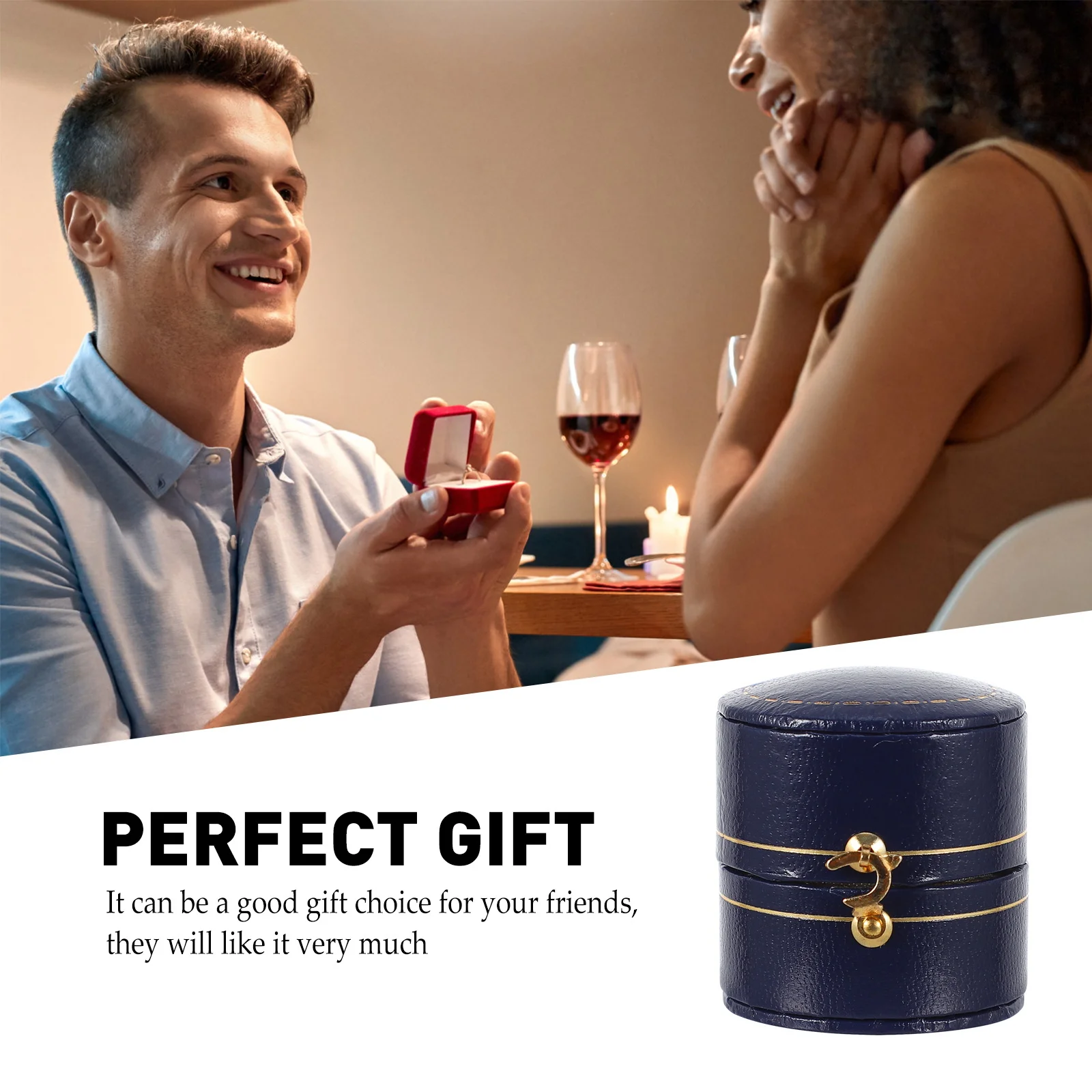 

1pc Small Oval Box Lightweight Jewelry Storage Case Smooth Edges Durable Mini Retro Box For Holder Retro Gift For Her