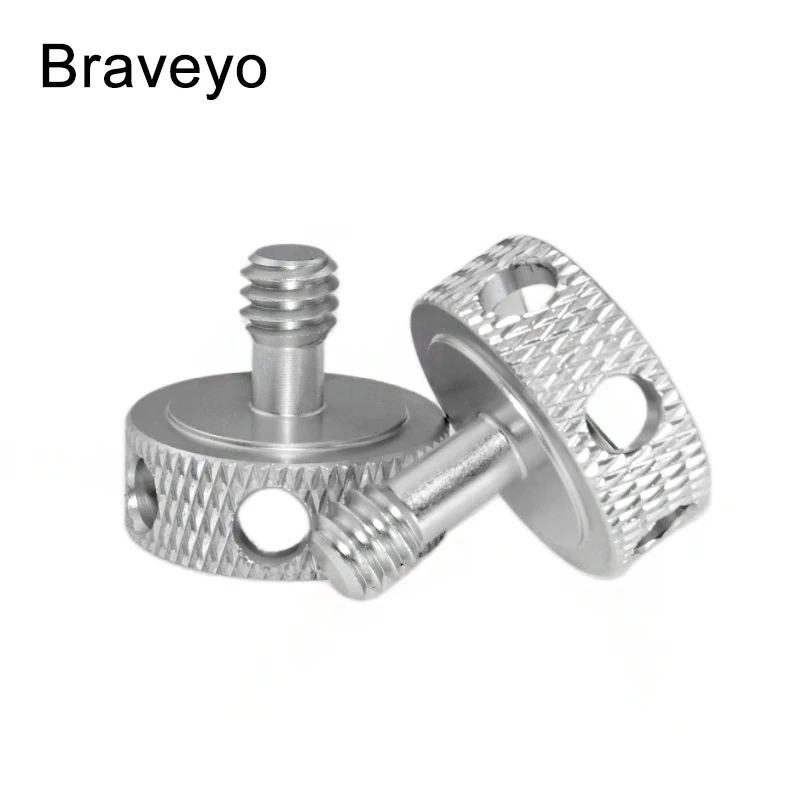 1/4-20 Inch Fixed Screw Aluminum alloy Hand Screw Camera Pan Tilt Adjustment Screw With 6 Holes