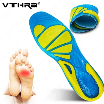 VTHRA 젤 깔창 실리콘 발 관리, 신발 밑창, 스포츠 깔창 패드, 충격 흡수 패드, 아치 교정 
