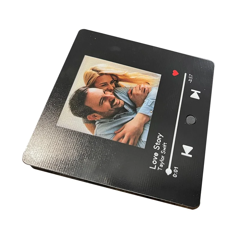 A16R-Photo Music Box Fridge Stickers Customized Music Fridge Stickers Replaceable Photo Anniversary Gift Couple Present