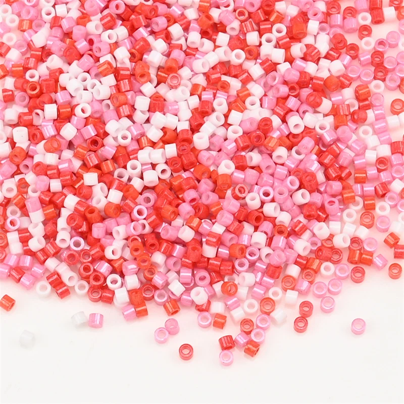 1000 Stück 1,6 x 1,3 mm japanische Glasperlen 11/0 für Statement-Schmuck, zylindrische Perlen, lose Perlen, DIY-Handarbeit, 5 Gramm/Beutel