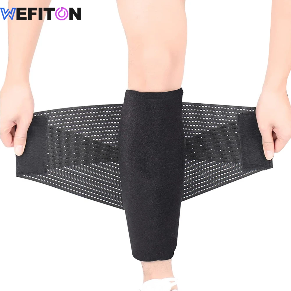 

Регулируемый компрессионный бандаж для икр для мужчин и женщин — эластичная лента для рваных мышц — поддержка голени для бега и фитнеса