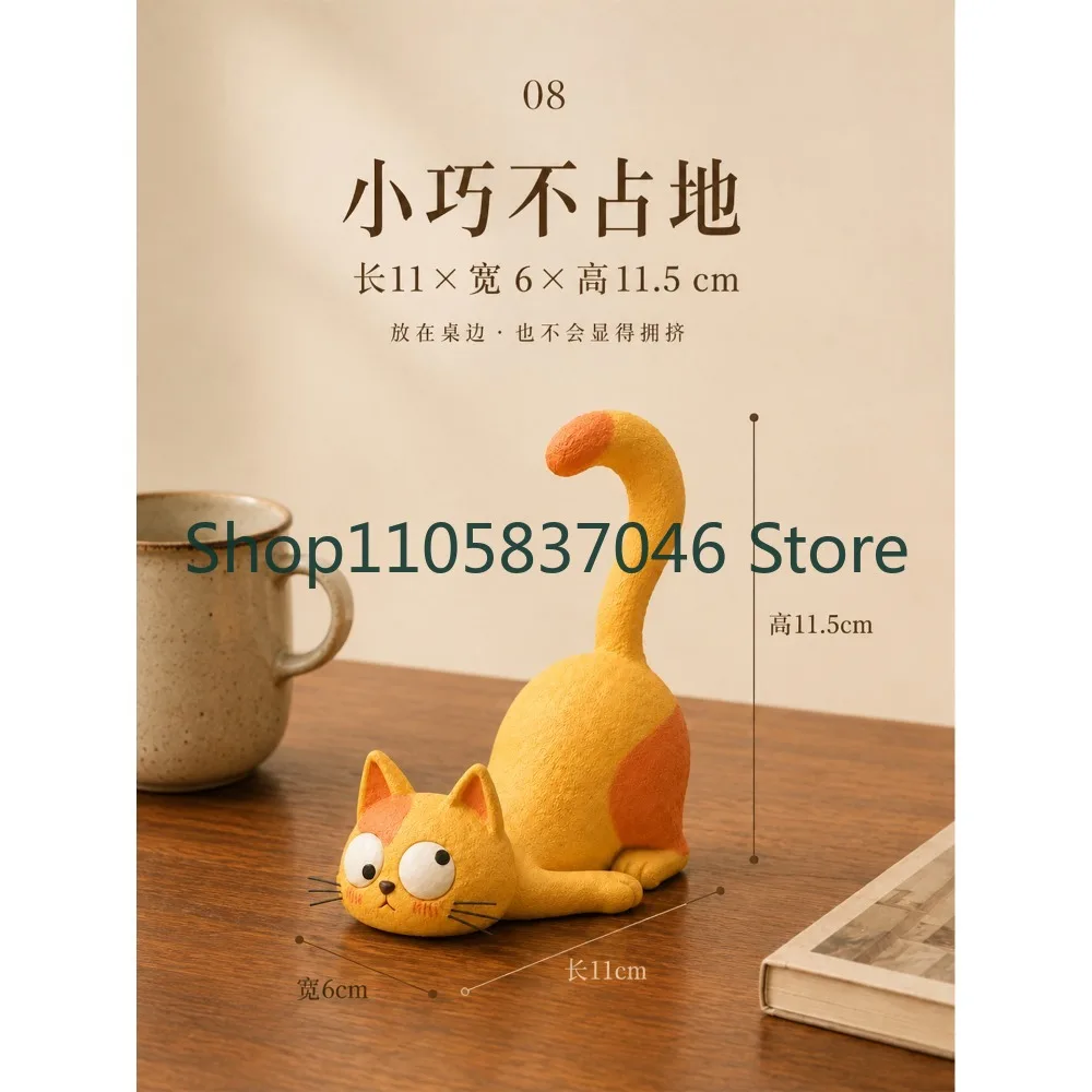 Mobile phone holder, antique art, office workstation, lazy person, drama chasing artifact, desktop healing ornament