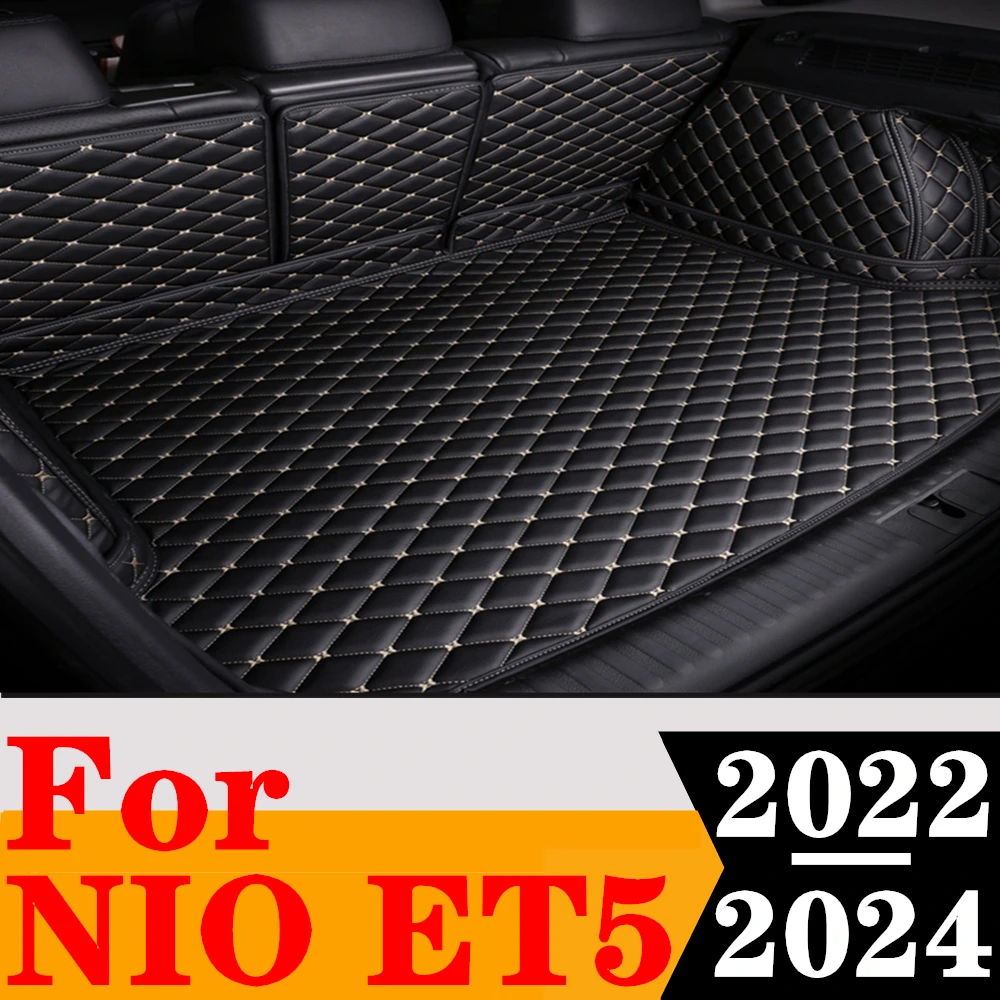 

Custom Full Set Car Trunk Mat For NIO ET5 2024 2023 2022 Rear Cargo Liner Tail Boot Tray luggage Pad Interior Vehicles Carpet