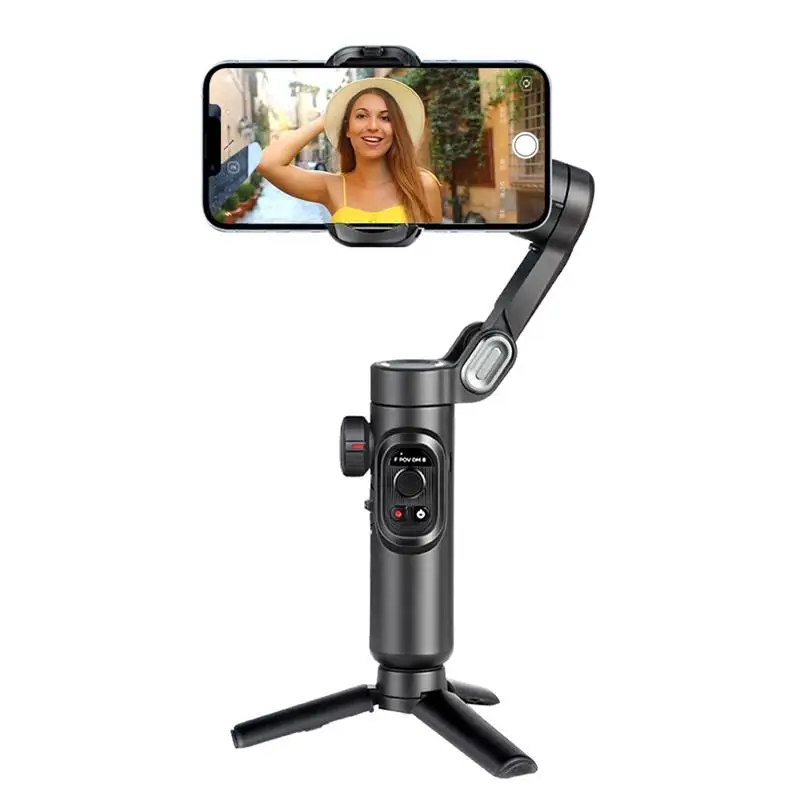 (New) AOCHUAN 3-Axis Handheld Gimbal Stabilizer for Smartphone with Fill Light for iPhone Android Face Tracking Tiktok Vlog