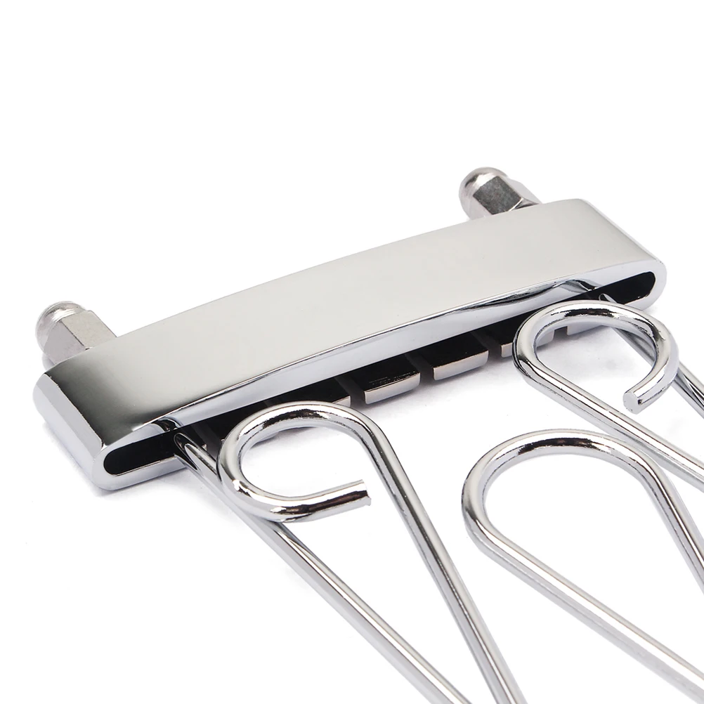 

Ga411 6 String Guitar Tailpiece Silver Adjustable Height Bridge Replacement for Jazz Guitar Acoustic Electric Parts