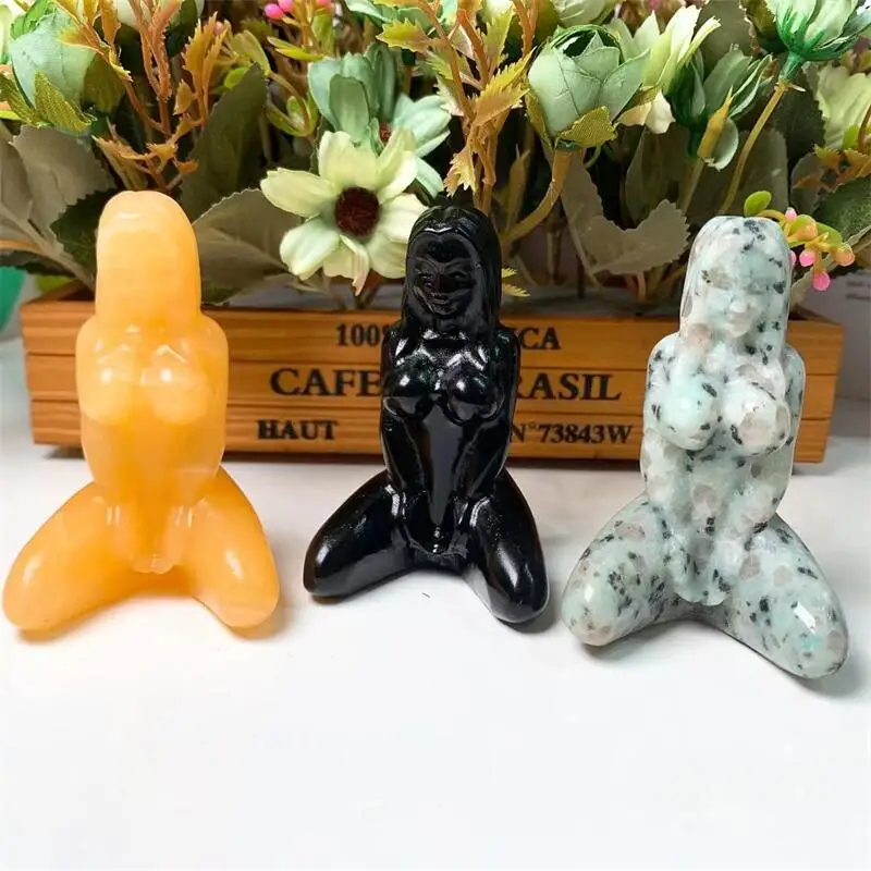 

Natural Crystal Female Slave Body Carving Fashion Home Decoration Healing Polishing Gemstone Collection Crafts Gift 1pcs