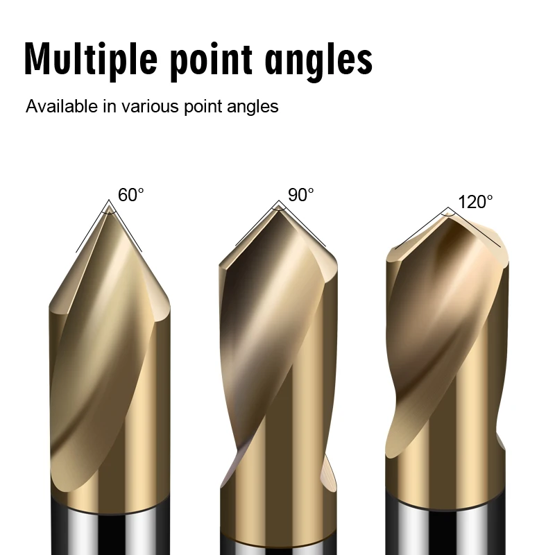 60 90 120 Degree Location Prepare Guide Pilot Hole For steel and aluminum Metalworking 2Flutes Tun Lathe Drill CNC Machine Tools