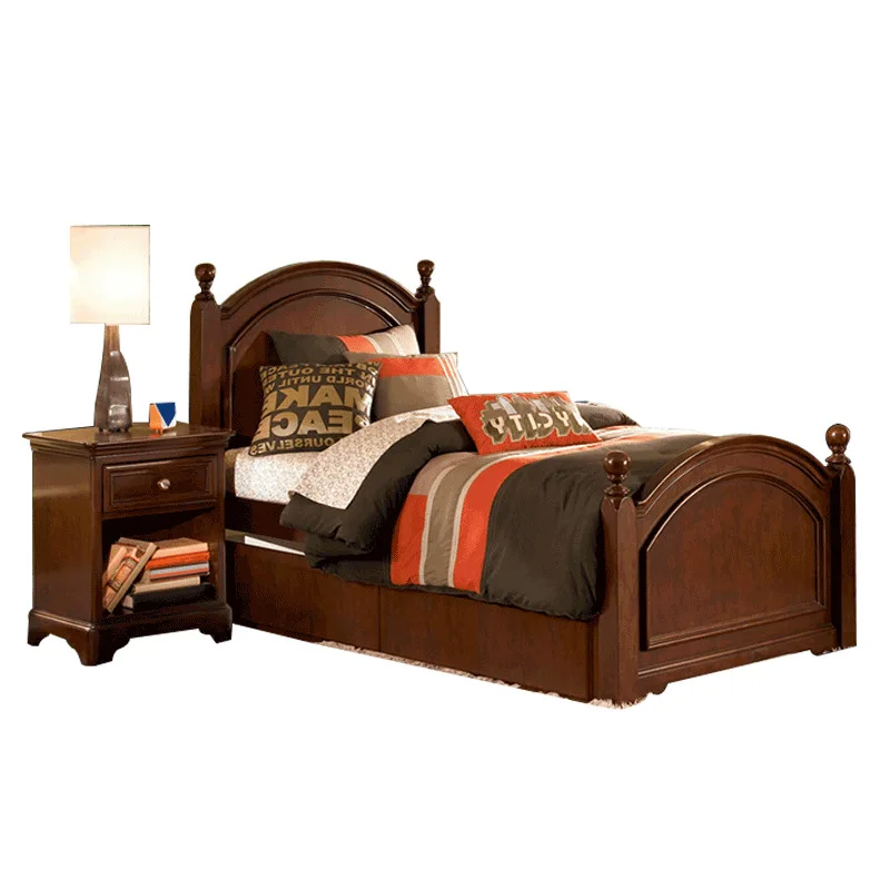 

American solid wood children's bed solid wood 1.5 meters princess European light luxury single bed wholesale