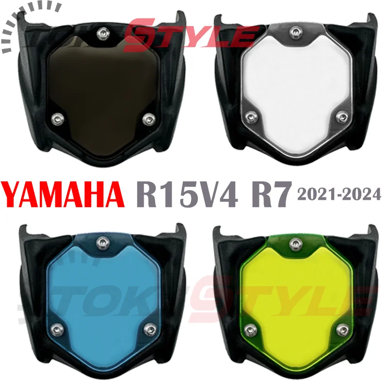 For YAMAHA YZF R15 R6 R7 R15 V4 V4.0 YZF-R7 YZF-R6 Motorcycle Headlight Protector Screen Protective Cover Guard Headlamp Shield