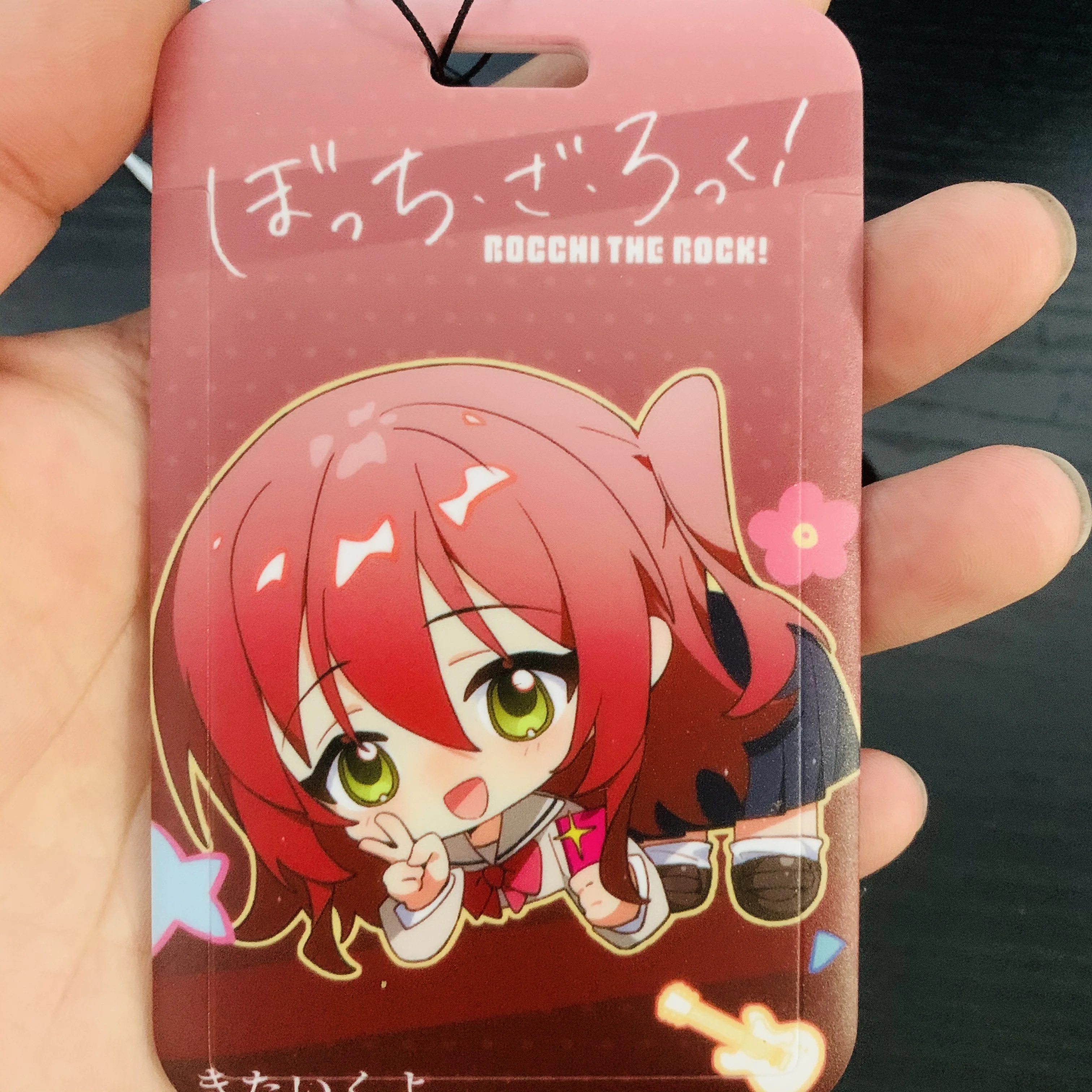 Hot Anime BOCCHI THE ROCK! Abs Student Id Bus Bank Card Holder Keychain Card Case Cover Box Pendant Keyring Decor Cosplay Gifts