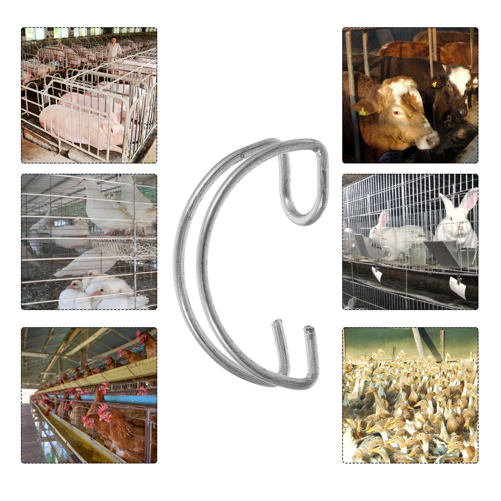 

40pcs Chicken Coop Hooks Heavy Duty Stainless Steel Door Hooks for Hanging Cage Accessories Breeding Equipment Stylish Hook