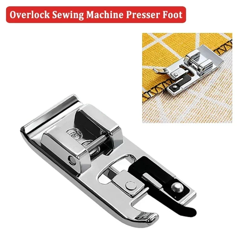 1pc Sewing Accessories Overlocking Overlock Sewing Machine Presser Foot SA135 Effortless Fit for Brother Janome Snap