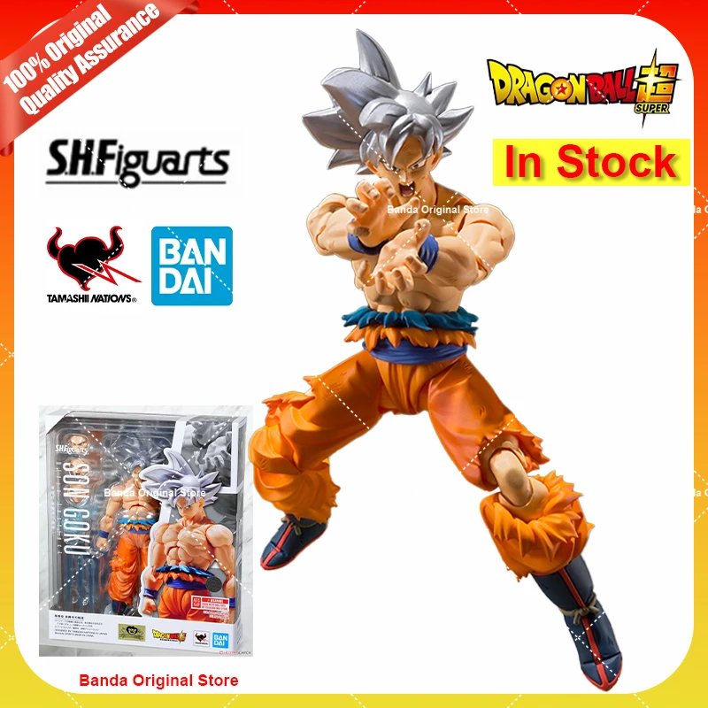 100% Original Bandai S.H.Figuarts Shf Reissue Dragon Ball Super Son Goku Ultra Instinct Anime Action Collection Figure Model Toy