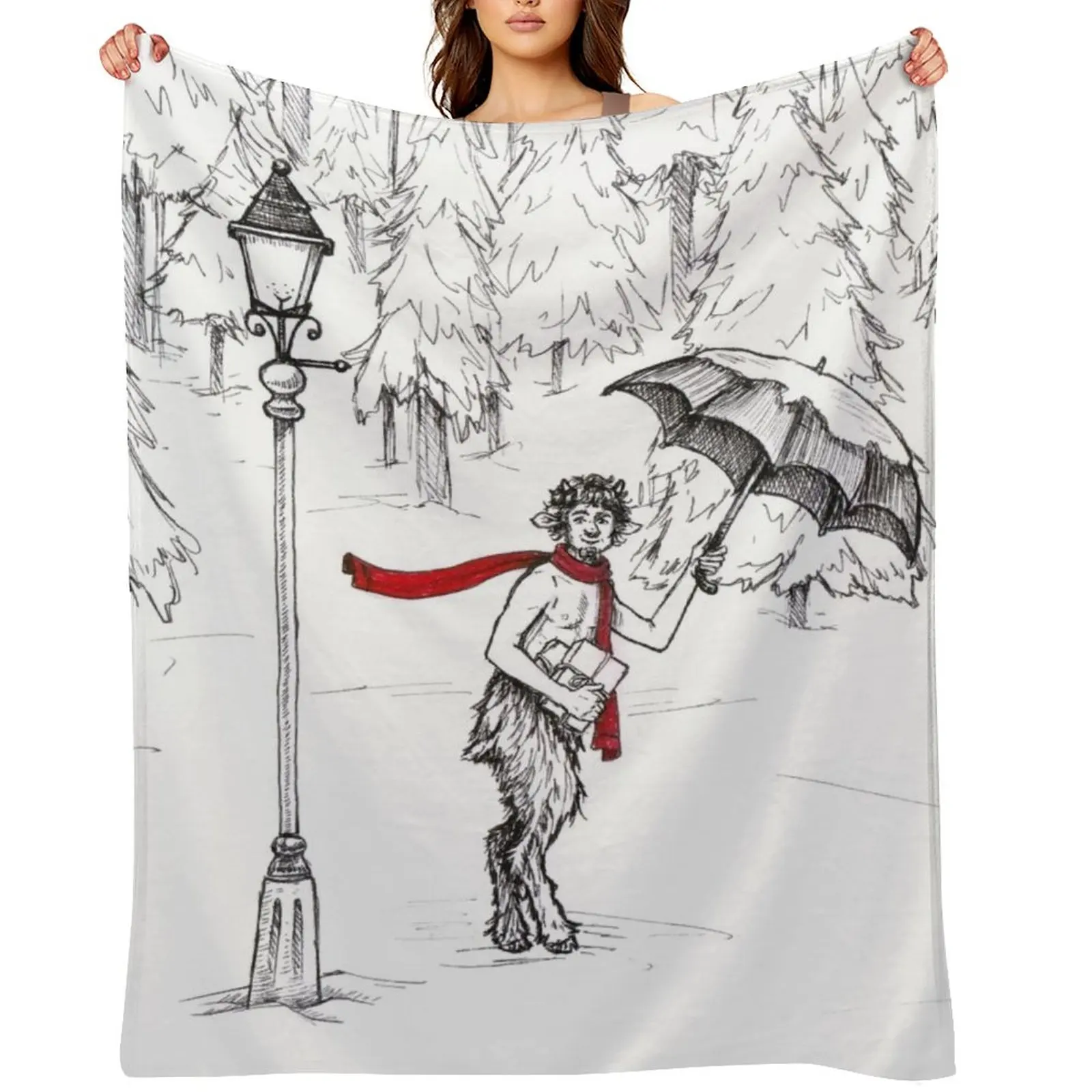 

The Lion, The Witch, and the Wardrobe, Chronicles of Narnia Mr. Tumnus Throw Blanket heavy to sleep Blankets