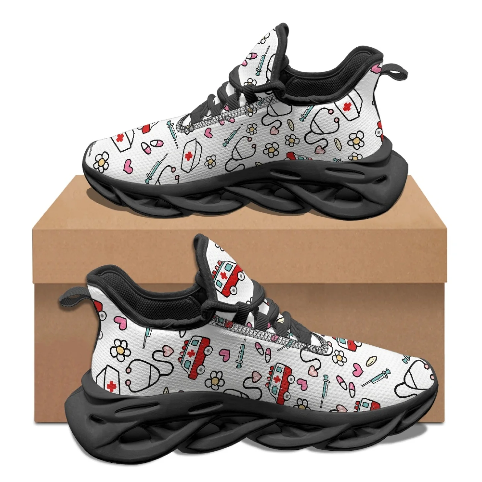 PENSTROLL Medical Cartoon Men's Running Shoes Athletic Shoes for Mens Lightweight Mens Running Shoes
