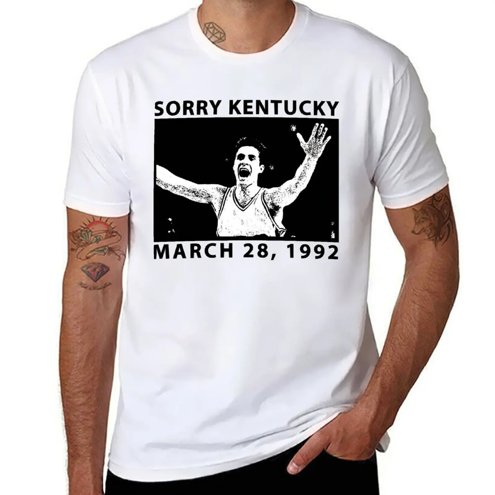 

Sorry Kentucky - Christian Laettner T-Shirt t shirts for man pack white t shirt men 100% cotton luxury brand T-Shirt
