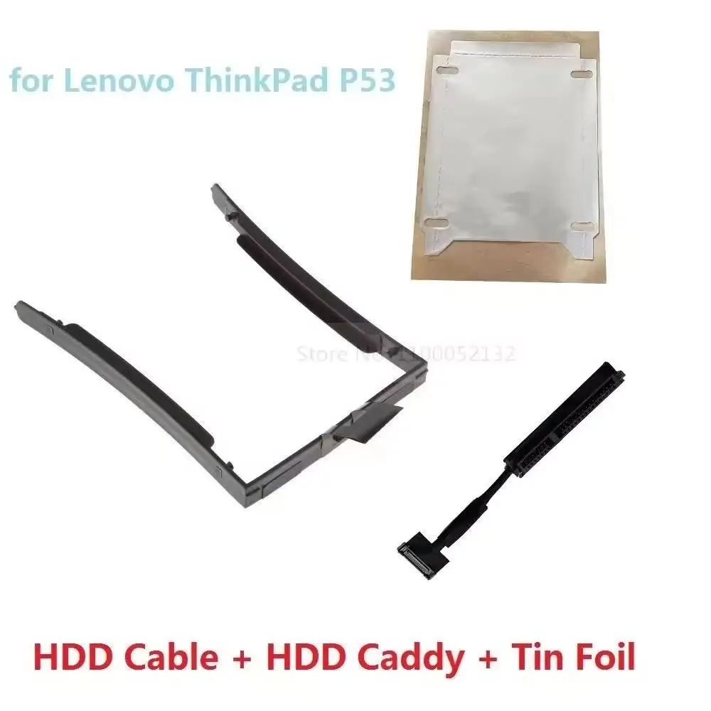 Replacement 2.5 SATA SSD HDD Hard Drive Cable Connector Caddy Frame Tray for Lenovo ThinkPad P53 FP530 PN: DC02C00G010 02DM497