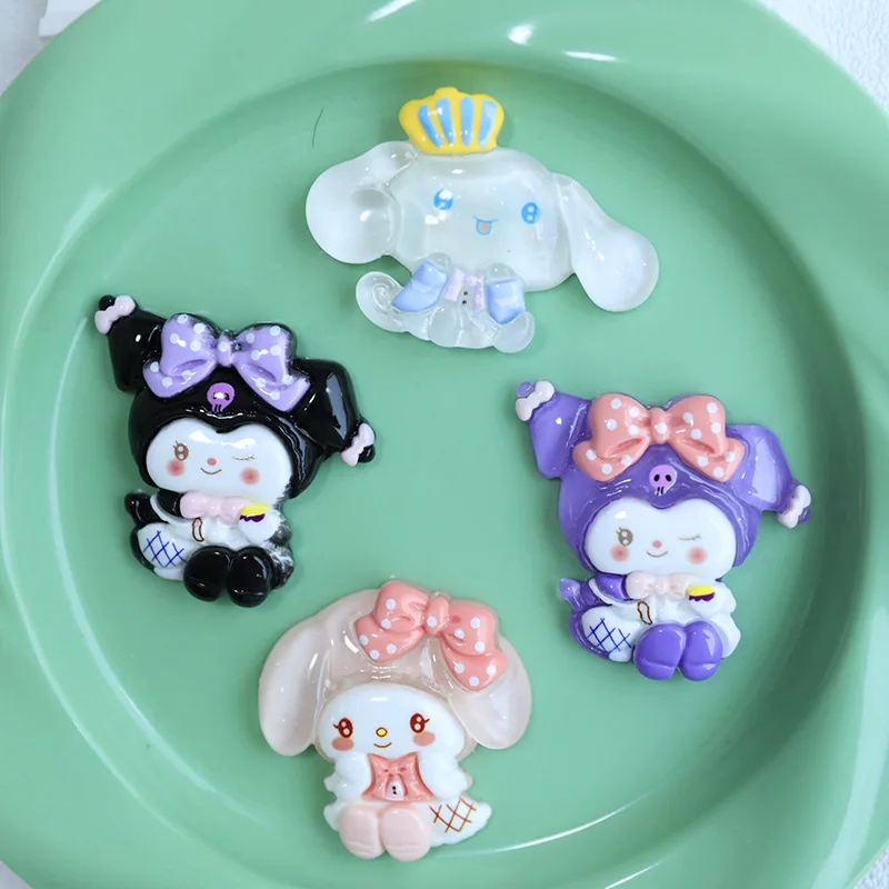 Miniso サンリオ DIY 樹脂アクセサリー半完成携帯電話ケース保護セット装飾パッチ手作り材料