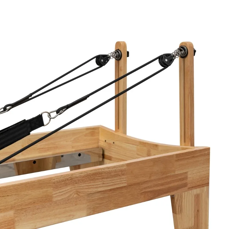 Highly Adjustable Oak Wood Reformer Machine Durable Portable for Home or Studio Use