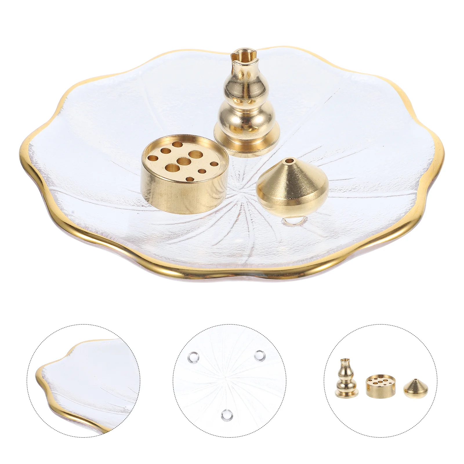 

1 set 1 Set Incense Holder Decorative Stick Burner For Meditation Yoga Room Home Decor Retro Censer Desktop Incense Burner Table