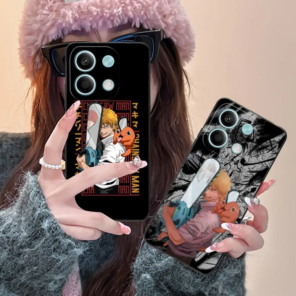 Chainsaw Anime Man Mobile Phone Case for Xiaomi Redmi Note 14 13 12 11 A5 3 2 1 Pro Plus 4G 5G Colour Protective Cover Luxury