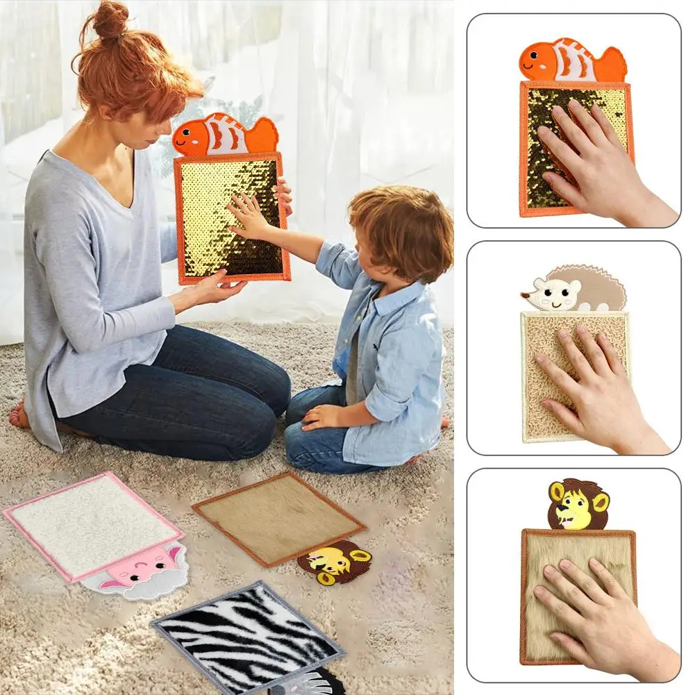 Children's Sensory Mat Animal Shape Texture Stimulation Intelligence Safe Tactile Soft Development Sensory Development Toys M5T0