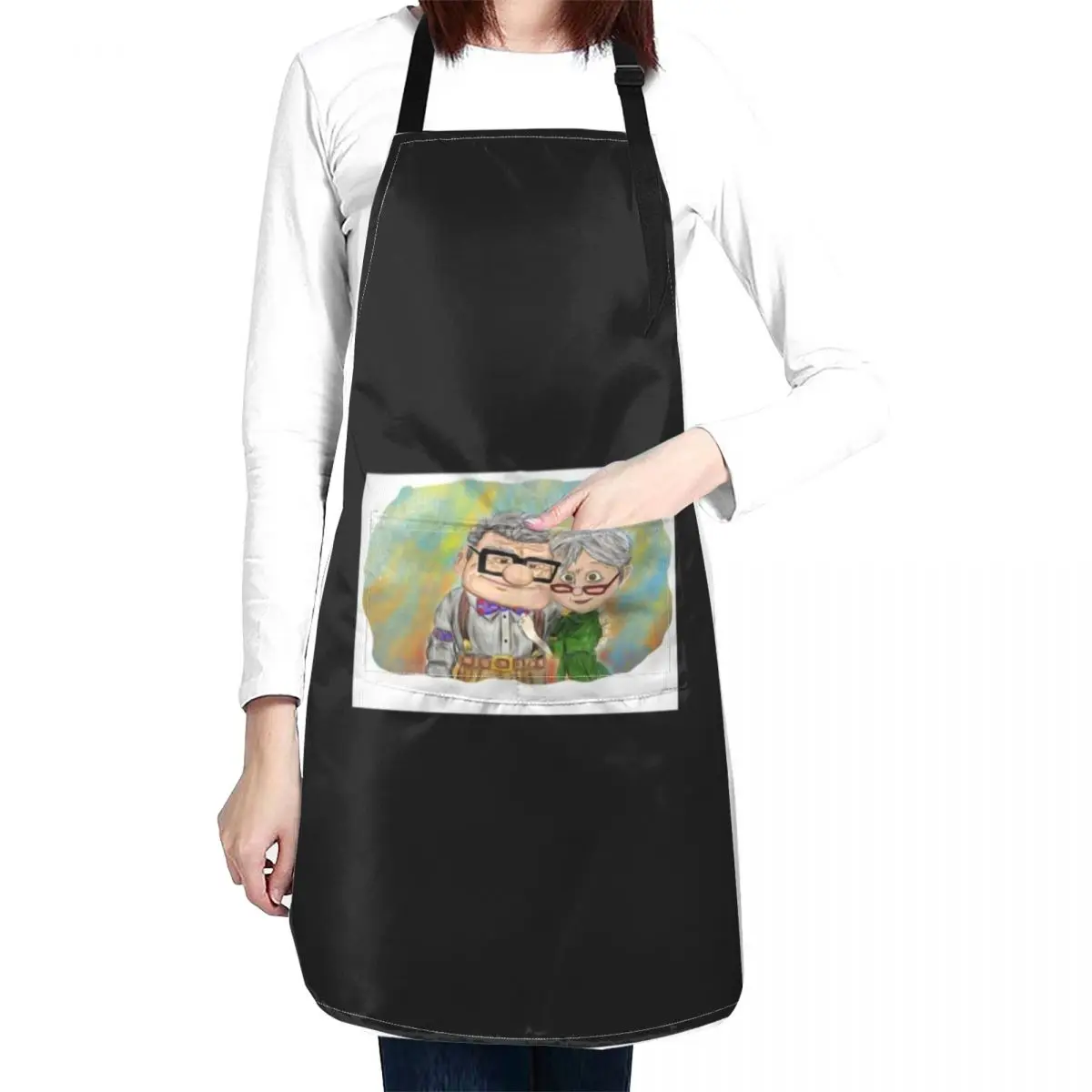 Pixar Up Ellie & Carl Apron Kitchen Novel Kitchen Accessories For Man Apron