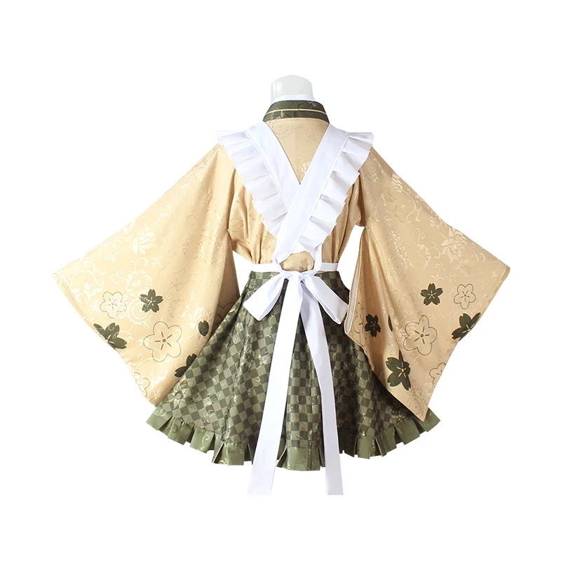 Projet de jeu Sekai scène colorée! Kendonome Ena Cosplay Costume pour femme, perruque Lolita, robe mignonne, fête d'Halloween, tabliers de femme de chambre pour fille