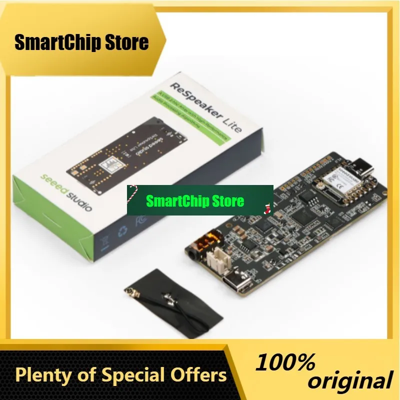 SmCpReSpeaker Lite Voice Assistant Kit ESPHome Home Assistant 2 Mic Array With XIAO ESP32S3 Pre-soldered, Mono Enclosed Speaker