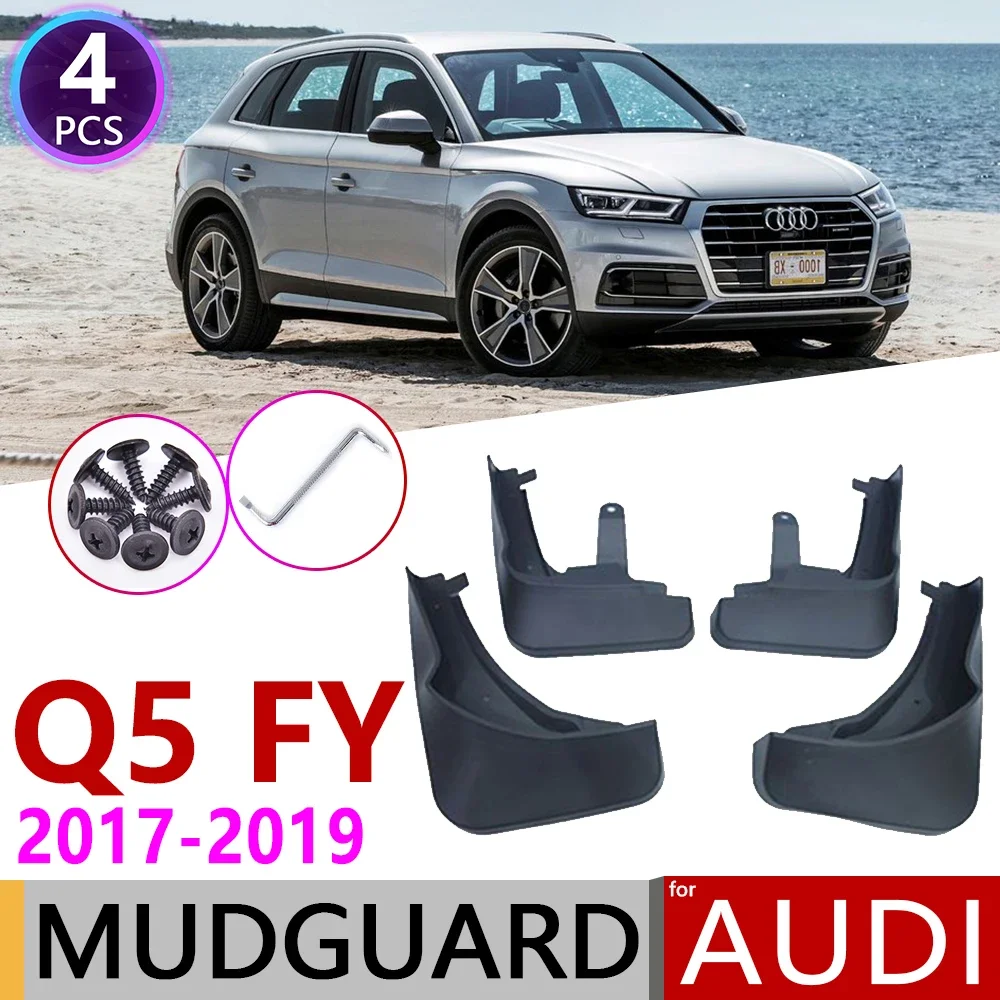 4 PCS Car Mudflaps for Audi Q5 SQ5 S-Line Sport YF 2017 2018 2019 Fender Mud Guard Flap Splash Flaps Mudguards Accessories SLine