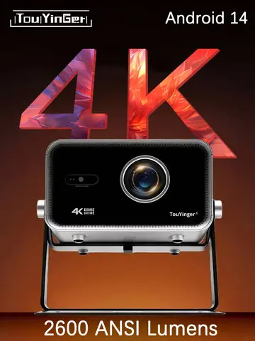 Touyinger H7 Plus 8K 180 ° ceiling projector Android 14.0 2+32GB 2600ANSI BT5.0 support 8K 4K 1080P Full HD Home Beamer TV Show
